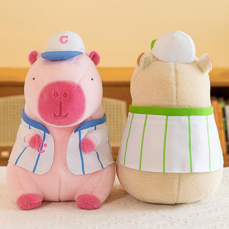 Capybara Baseball Cartoon Cute Plush Toy Soft Fill Doll Children Gift Holiday