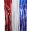 Vibrant White Red And Blue Independence Day Rain Curtain For Festive Decorations Party