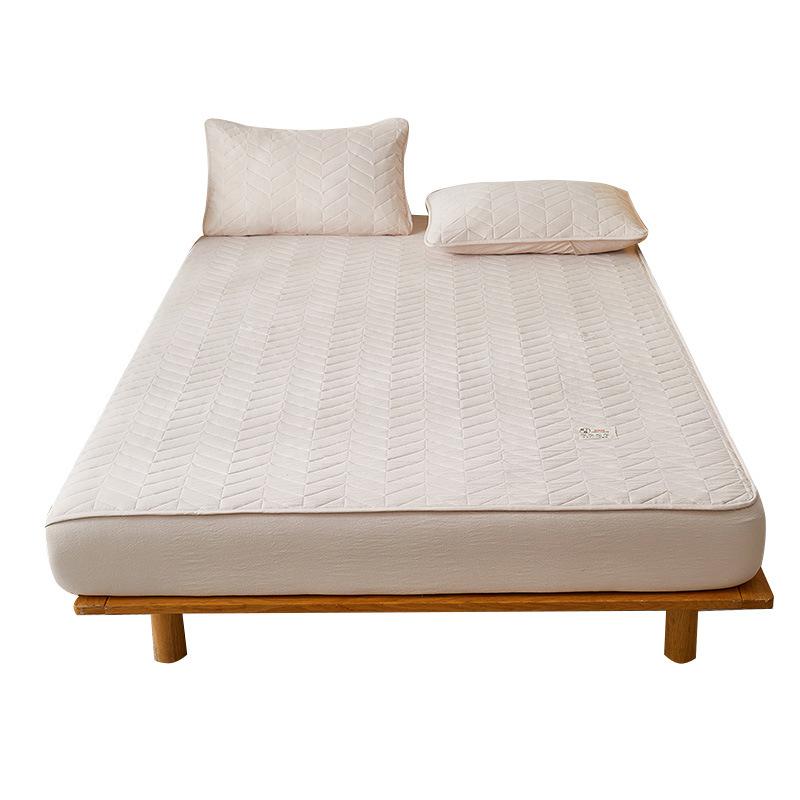 Cotton Waterproof Fitted Sheet Thickened Washed Cotton Three-piece Simmons Mattress Protector