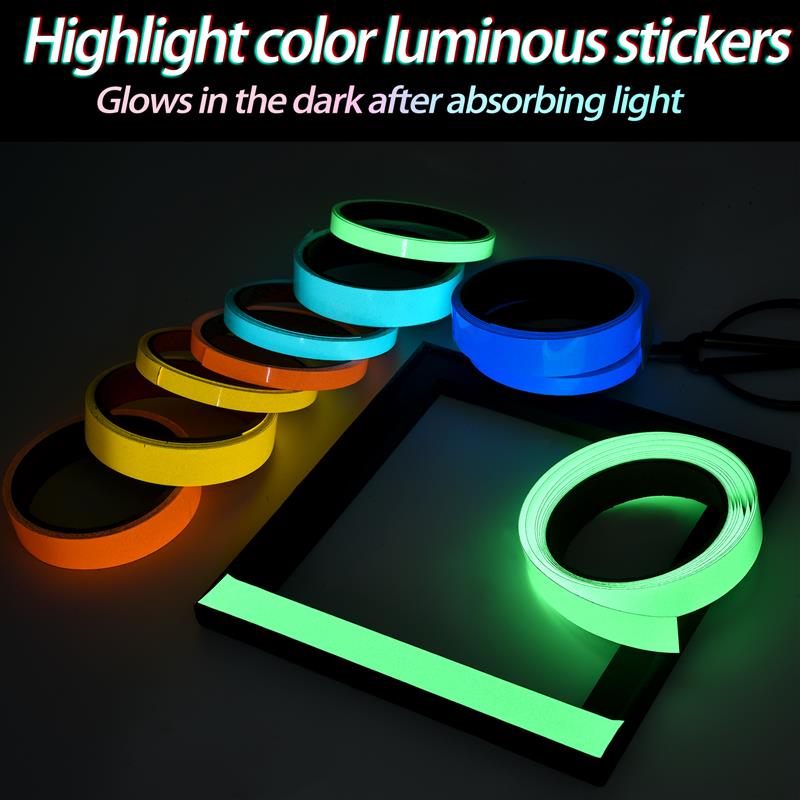 3/M Ruban Lumineux Auto-adhésif Stickers Lumineux Vision Nocturne DIY Décoration Maison Avertissement Fluorescent Rubans de Sécurité Pour Fête
