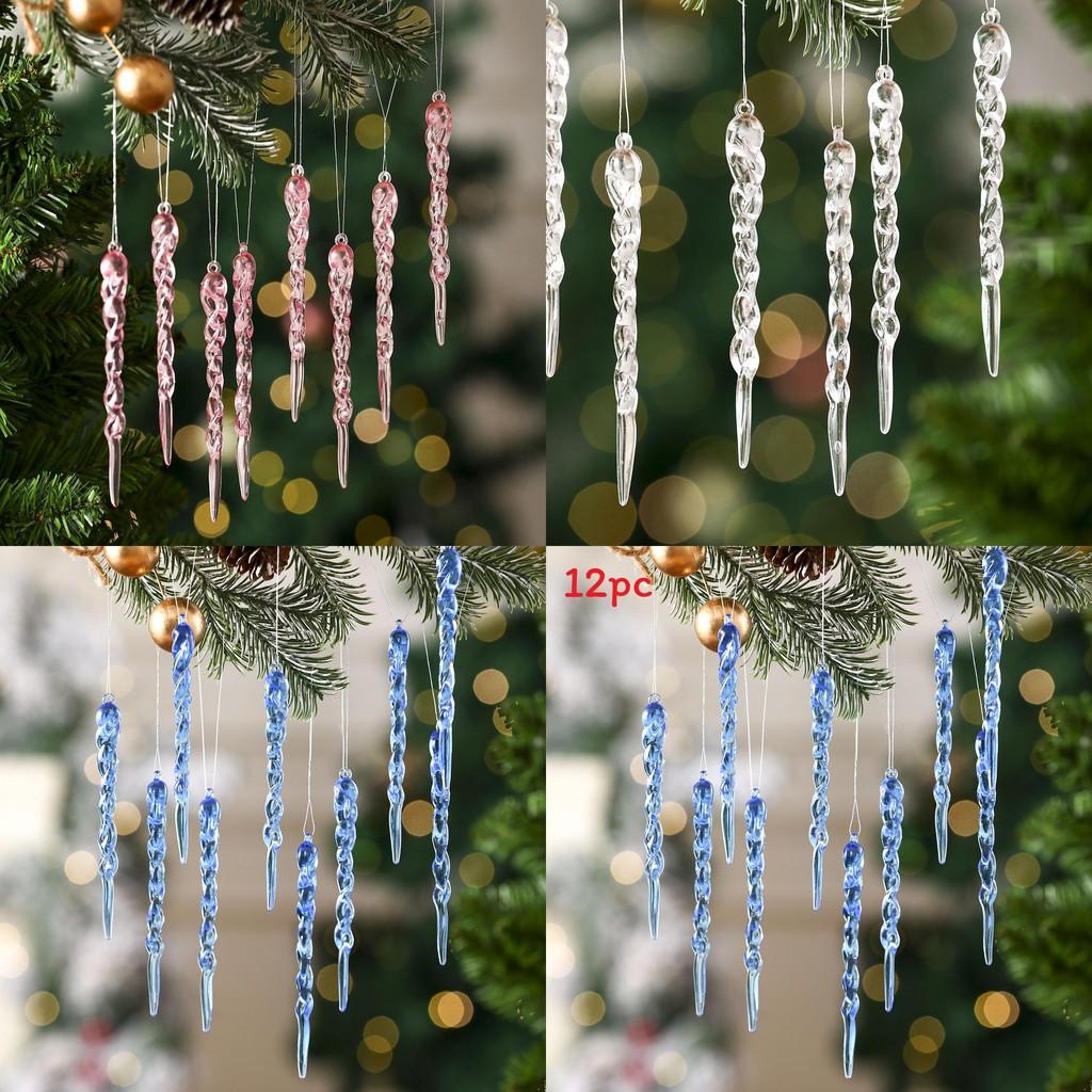 Creative Christmas Acrylic Snowflake Ornaments For Tree Decoration With Transparent And Colored Options