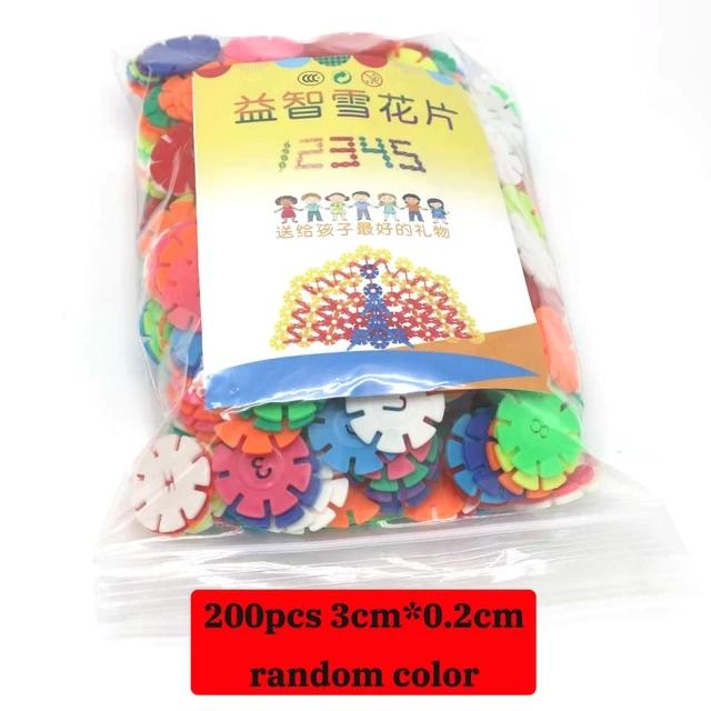 100pcs/200pcs/lot Plastic Snowflake Building Blocks for Kids Construction Toys Children 3D Puzzle Baby Assembly Toy Game Kids