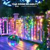 Solar LED Firecracker String Lights Outdoor Waterproof Garland Fairy Light for Wedding Party Garden Christmas Holiday Decoration