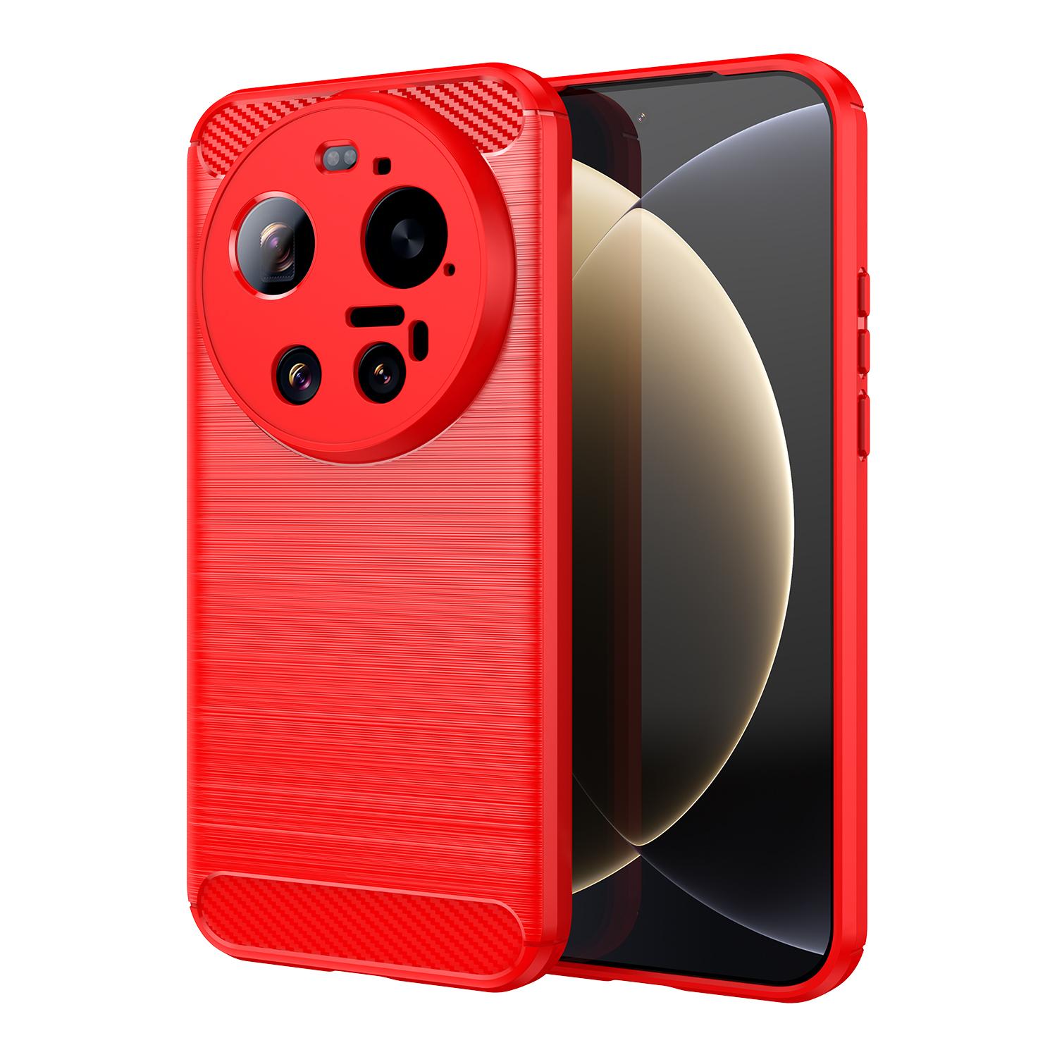

Для Xiaomi 17 Ultra 5G Чехол из ТПУ Защитная крышка для телефона Текстура углеродного волокна Матовая