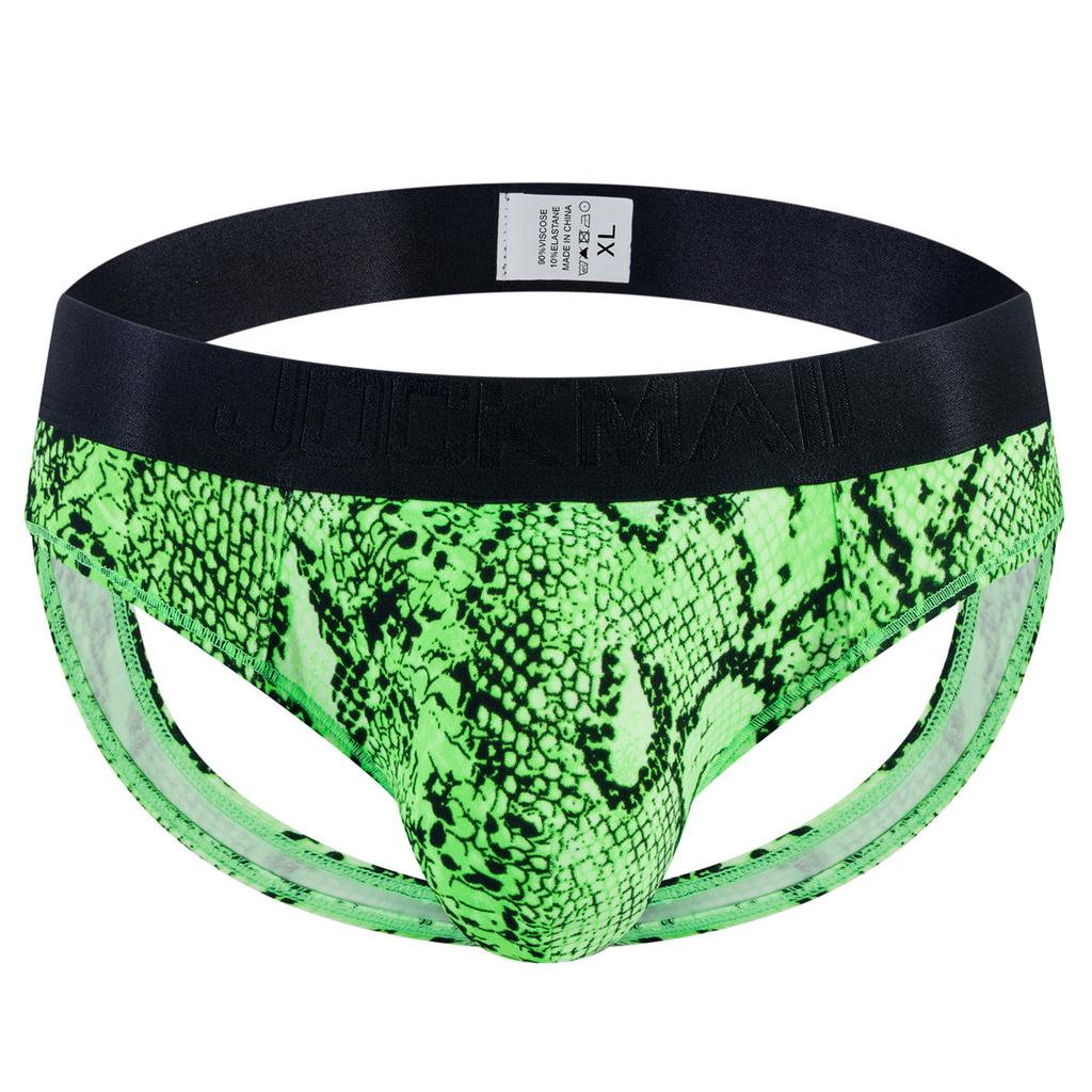Jockstraps JOCKMAIL Leopard Printed Open Back Hipless Low Rise Sexy Men's Thong Underwear Sissy Bikini Shorts Fashion Sports Men's T-back Undrepants