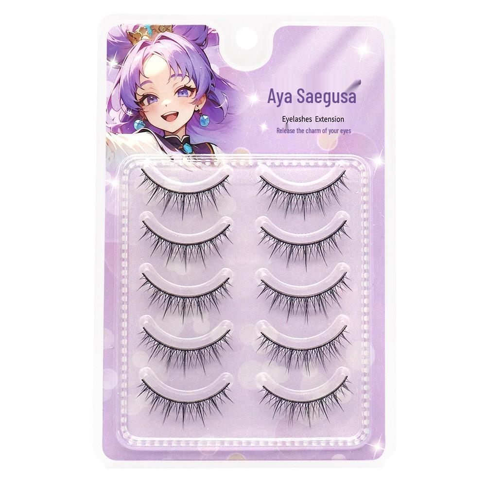 Sanzhicai M52 Fox Series Black Stalk Upper Eyelashes for Men's Ancient Style and Shota Cosplay
