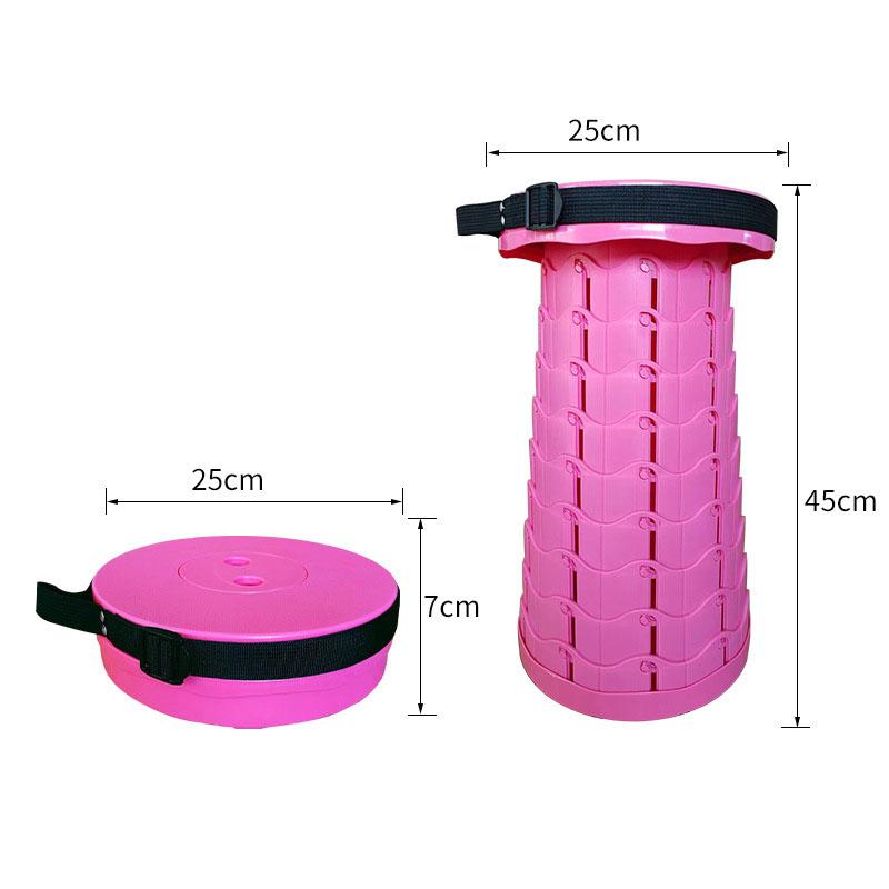 Portable Telescoping Folding Camping Stool Outdoor Foldable Beach Chair Folding Camping Chair for Travel Hiking Fishing Garden