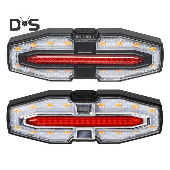 Bicycle Tail Light Adjustable LED Remote Control MTB Road Mountain Bike Turn Signal Lamp Waterproof Rechargeable Bright Night Riding Bike Warning