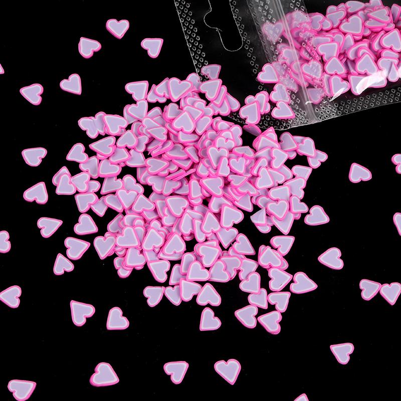 Moldes de resina para o dia dos namorados, recheios, fatias de argila de polímero, slime, corações de amor, decorações para unhas, acessórios faça você mesmo, fabricação de joias