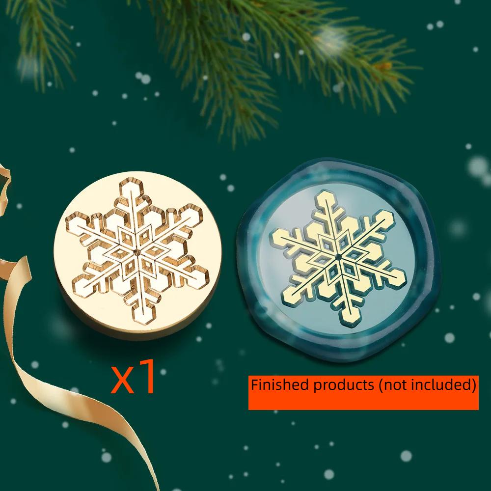2.5cm Christmas Series Wax Seal Stamps Vintage Merry Christmas Tree Snowflake Head DIY Festival Gift Wrapping Cards Scrapbooking