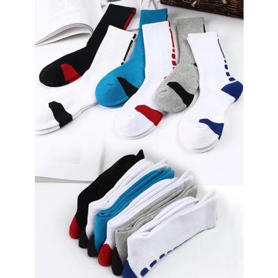 3 Paires de Chaussettes d'Entraînement de Basketball Professionnelles pour Hommes et Femmes avec Semelles Éponge Mi-Longues pour Absorber la Sueur