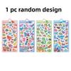 Dinosaur World 3D Crystal Sticker Colorful Stationery Sticker Diy Journal Stickers 3D Design Relief Decorative Sticker