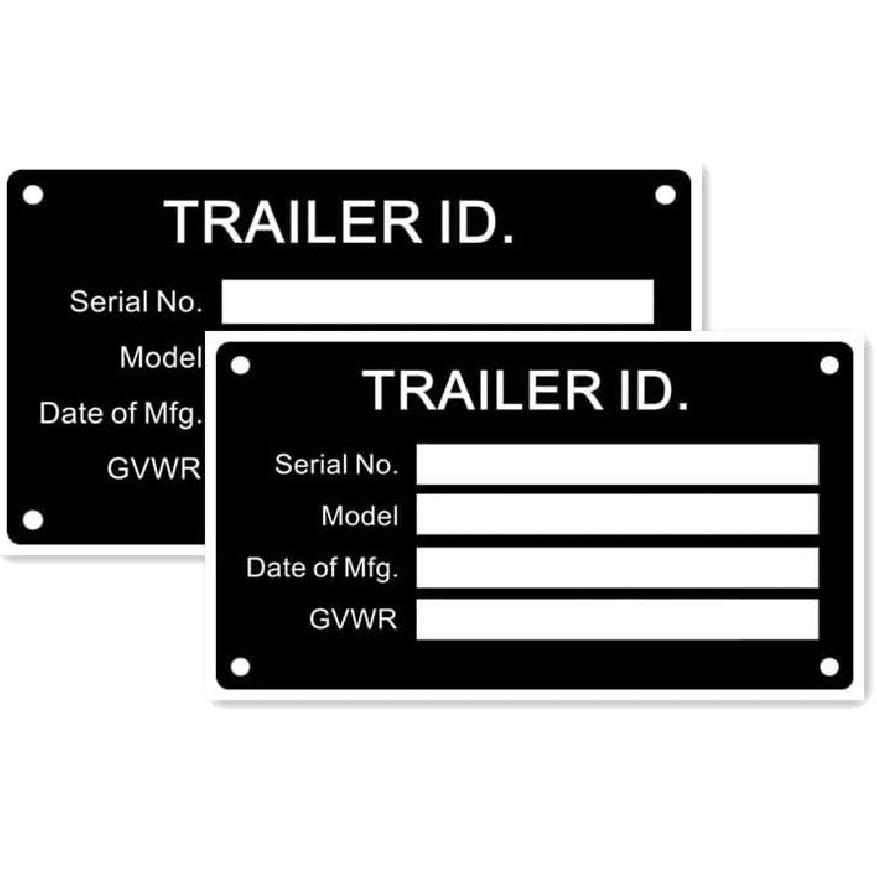 CWZ Vin Tag,Blank Engraved Vin Plates for Trailers,Trailer Vin Plate,Trailer Vin Plate Replacement,Vin Plate Replacement,Vin Number Plate for Trailer 2PCS