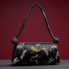 Fashion Silk Embroidered Women Handbag Zipper Chinese Style Design Clutch Bag Knot Retro Cosmetic Bag Gifts
