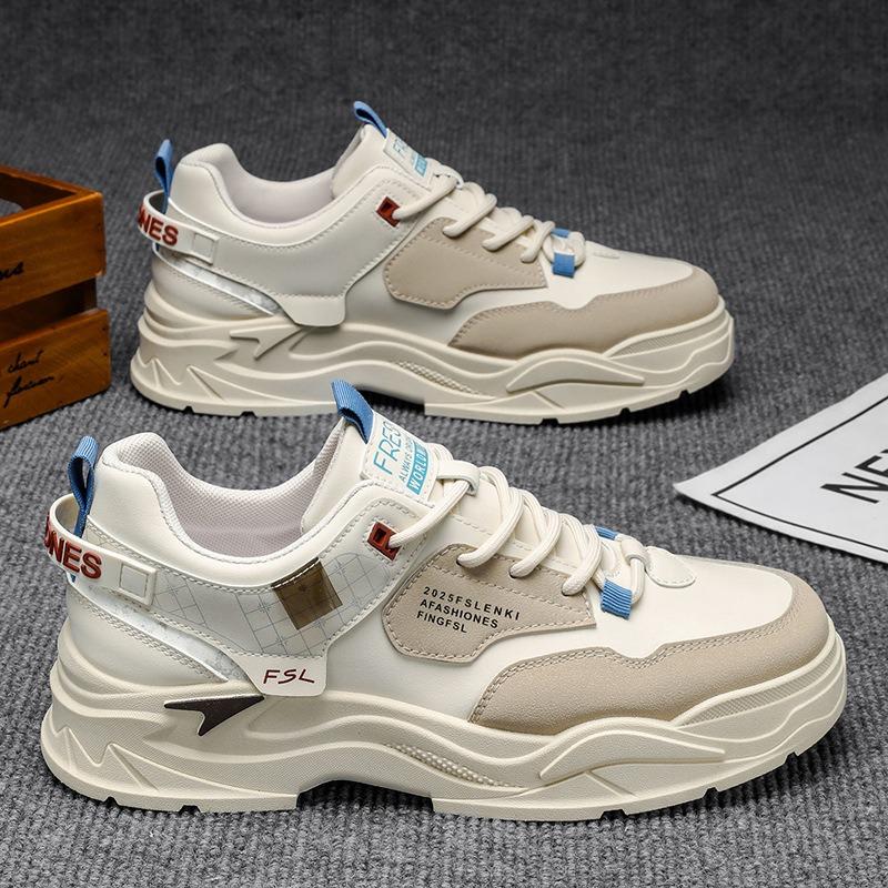 Autumn New Breathable Little White Shoes Men's Trend Versatile Thick-soled Non-slip Sports Shoes Casual Board Shoes Trendy Shoes