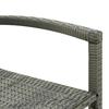 Bar Stool Set 4 Pieces Gray Poly Rattan