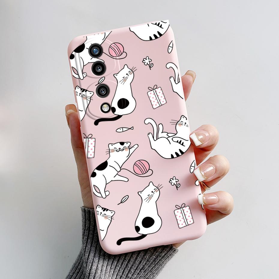Phone Case For Huawei Honor 70 Pro Case Honor 70 Cover Cute Rabbit Panda Back Cover For Honor 70 5G 70Pro Soft Shockproof Bumper