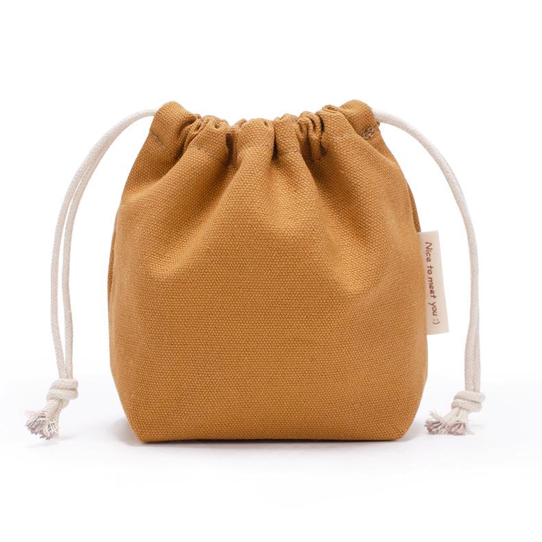 Custom Mini Colored Canvas Drawstring Storage Bag
