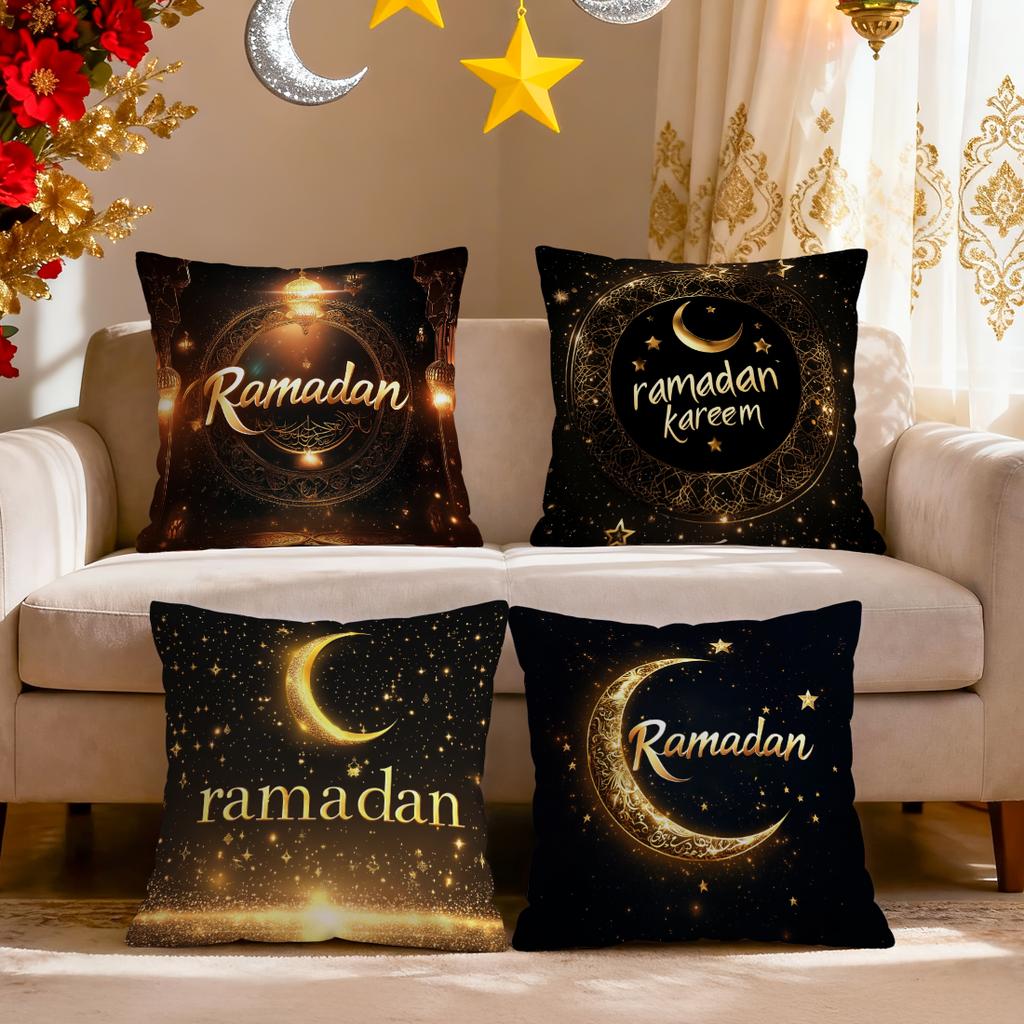 Ramadan Pillowcase Bedroom Sofa Cushion Cover 100% Polyester Living Room Cushion Pillowcase Home Comfortable Decor