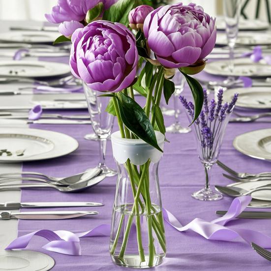 Yousheng Blossom Grid Silicone Flower Arrangement, Reusable Floral Stem Holder for Vase, Flexible Waterproof Flower Grid for DIY Arrangements, Wedding