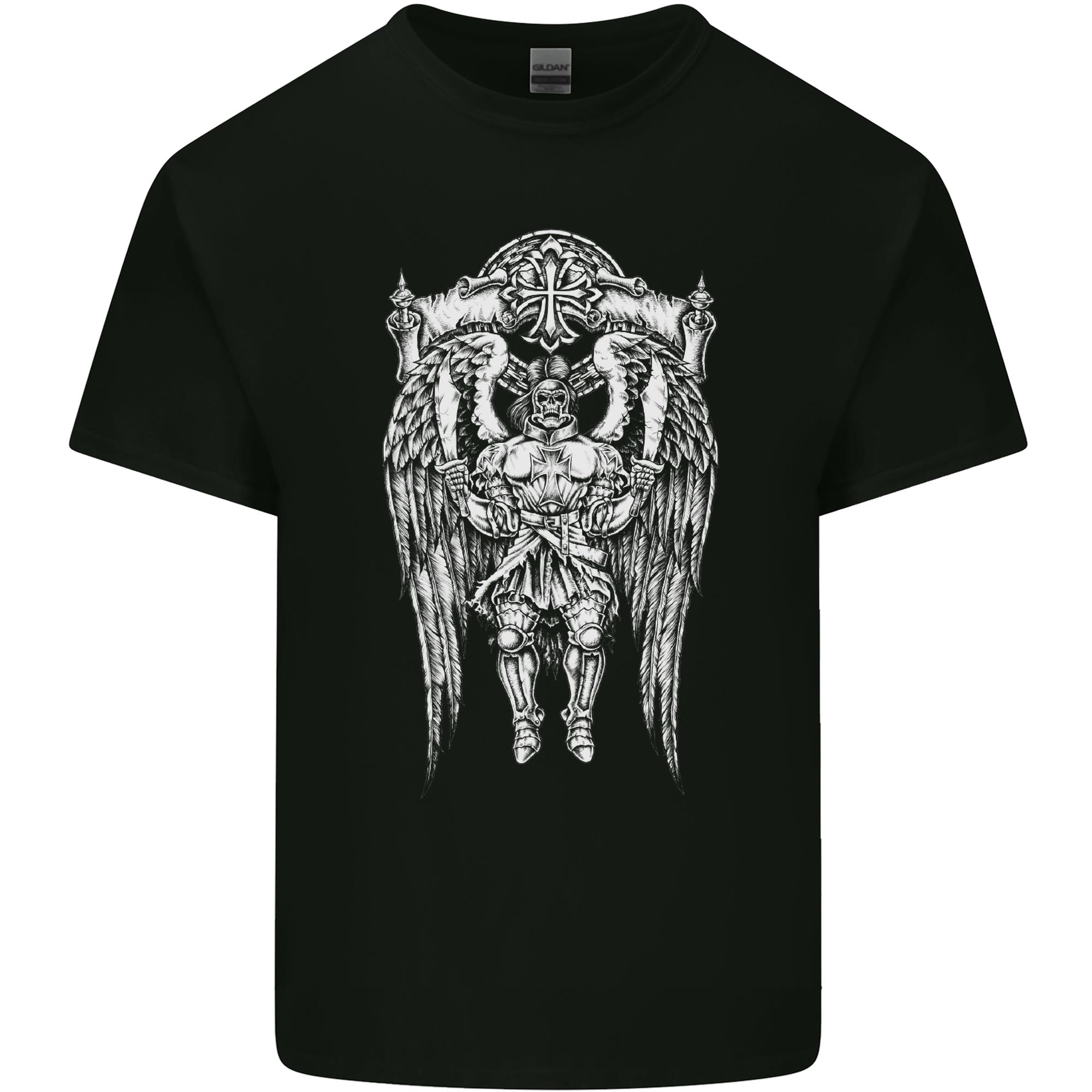Knights Templar Skull RoUnisex Warrior Mma Gym Unisexs Light Cotton Tshirt S