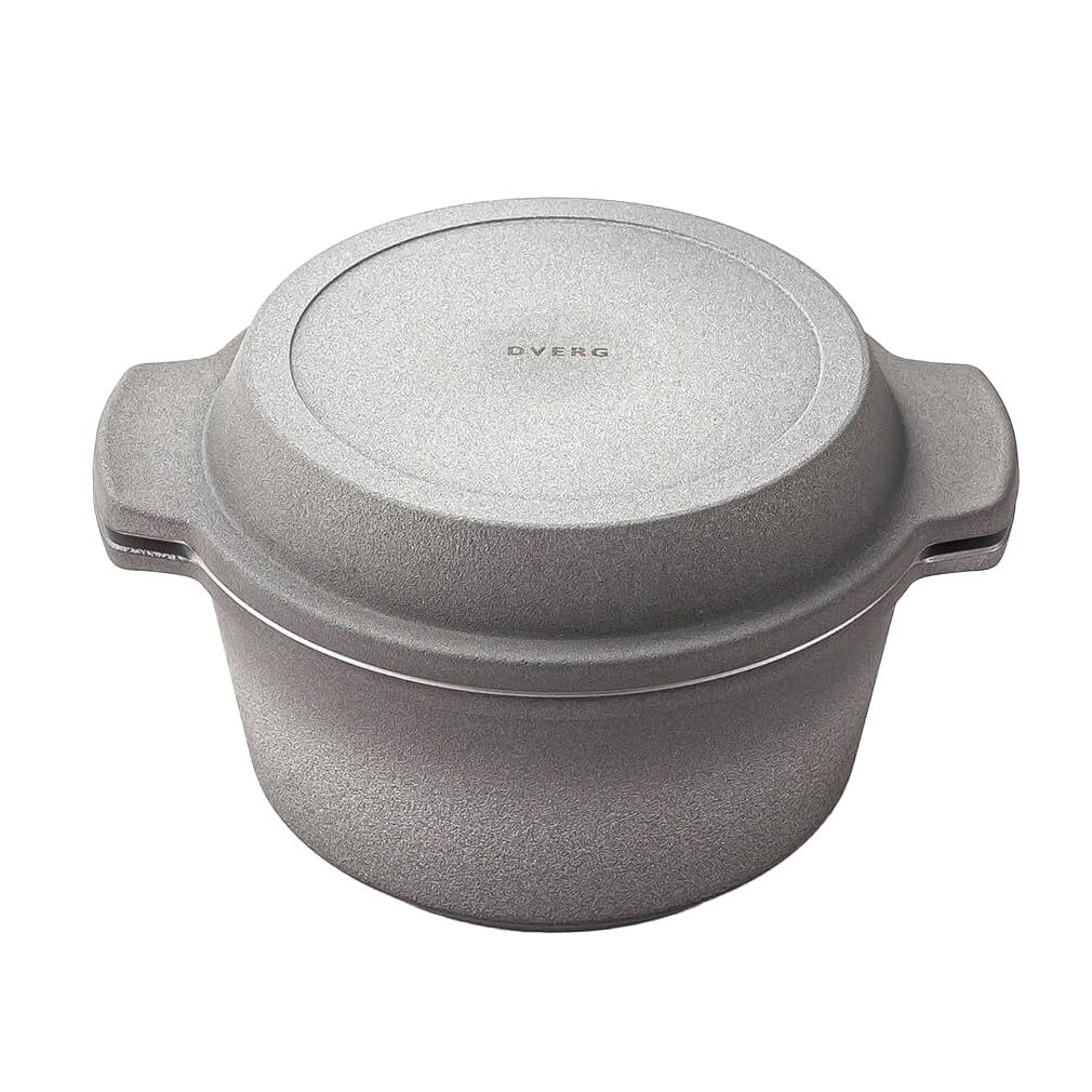 DVERG 13 Versatile Pot Dutch Gas Stove Compatible Cooking Pot Oven, Aluminum, серый