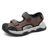 Verão 38-46 Masculino Tamanho Grande Sandálias Masculinas de Couro Genuíno Sandálias de Praia Sandálias para Uso Externo para Homens