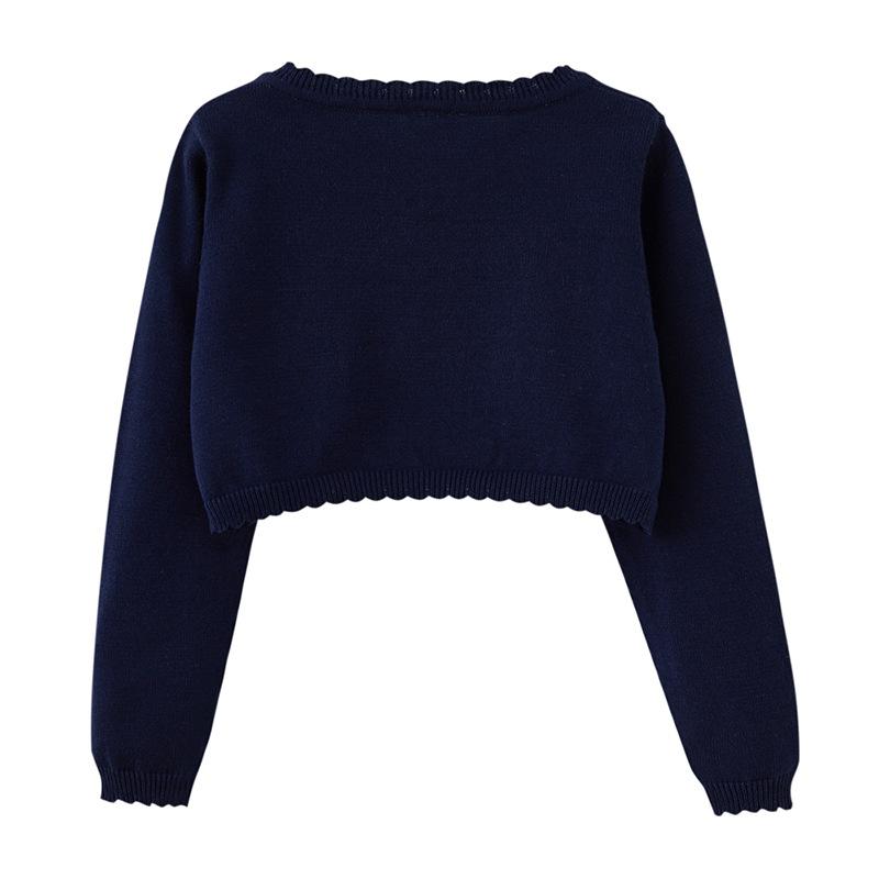 Pure Cotton A-type Sunflower Children's Shawl Summer Air-conditioning Shirt Girls Knitted Cardigan Jacket