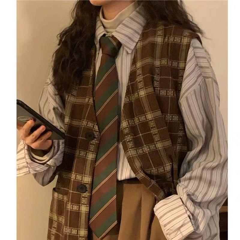 Girl Boy Fashion Tie Retro Design Polyester Fabric Teens Decoration Clothing