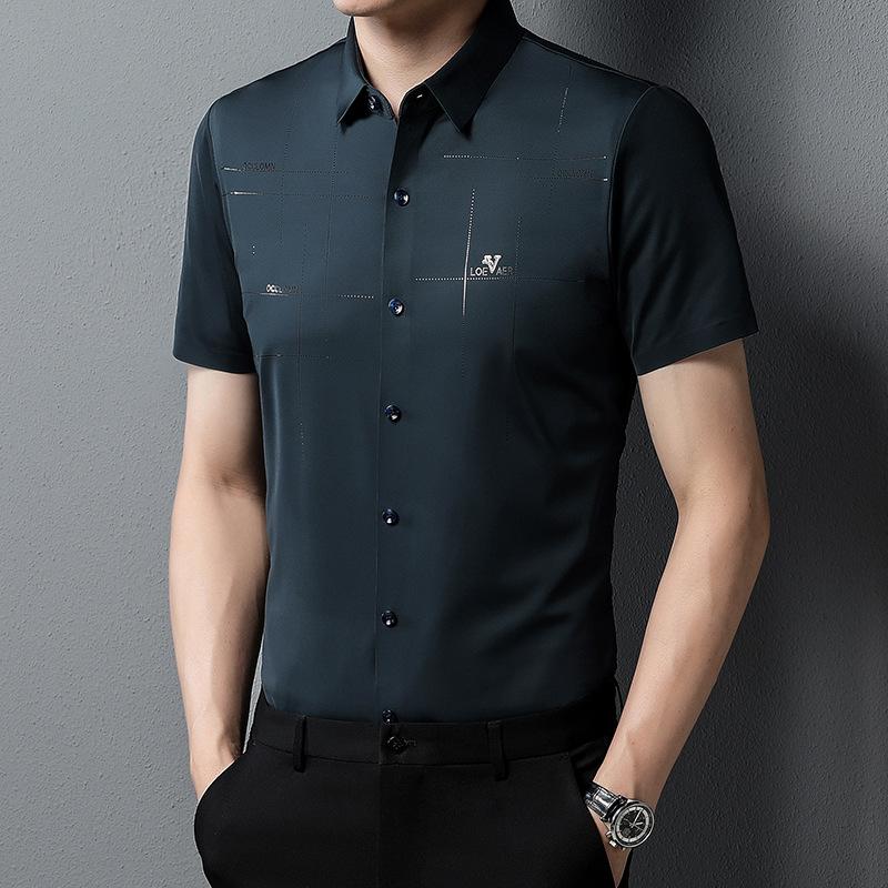 Летняя новая мужская рубашка с коротким рукавом — фото 4