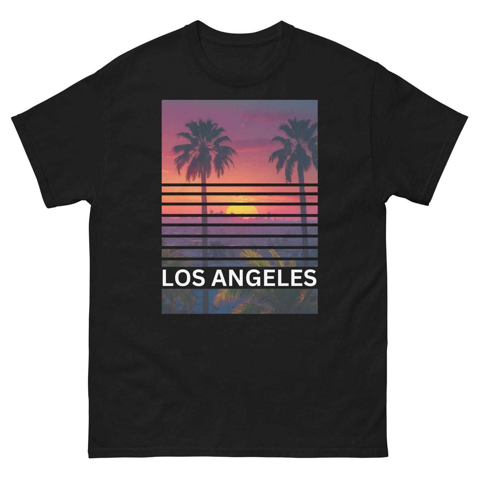 Los Angeles Inspired Blinds Unisex T-Shirt - Celebrate the Vibrant Spirit of the City of Angels! (White) 3XL