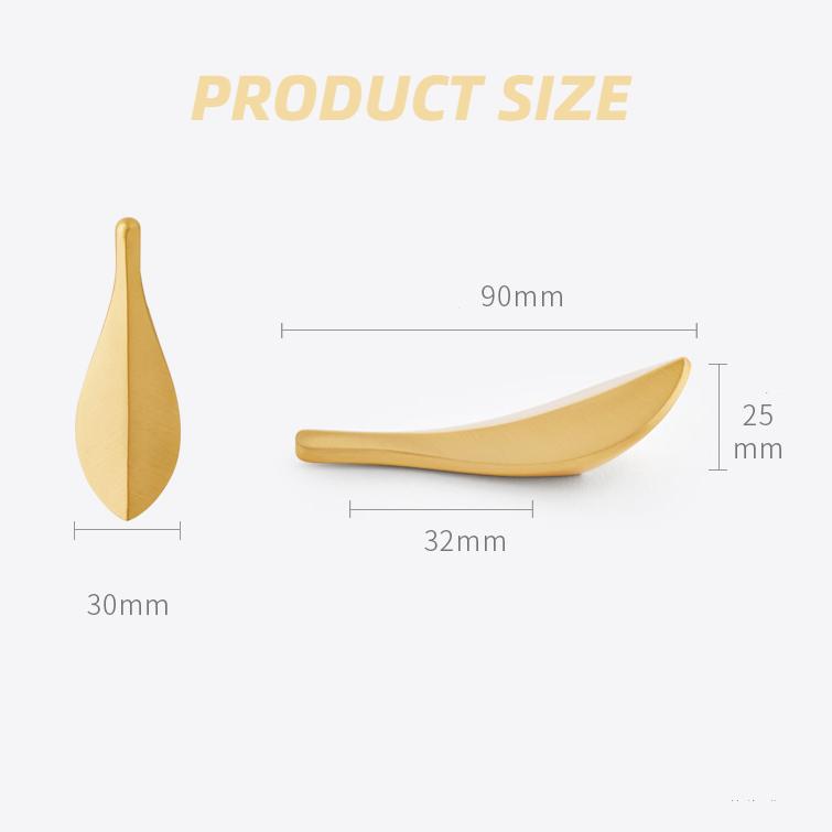 1 Stück Möbelgriffe aus Zinklegierung, blattförmige Schubladenknöpfe, schwarze Griffe für Schränke und Schubladen, Kleiderschrankgriffe, goldene Kommodenknöpfe