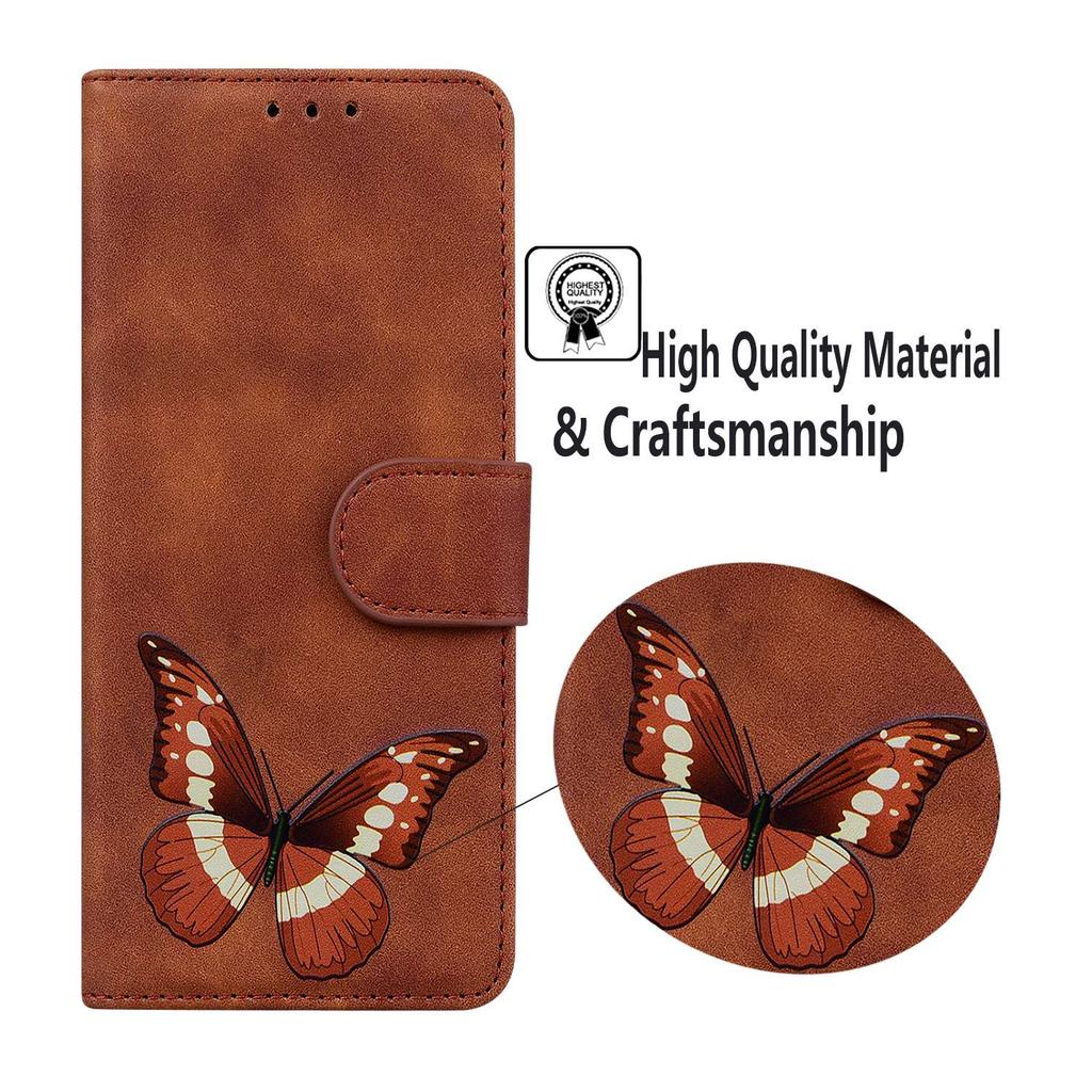 For iPhone 17 Pro Max Stand Case PU Leather Phone Cover Butterfly Printed