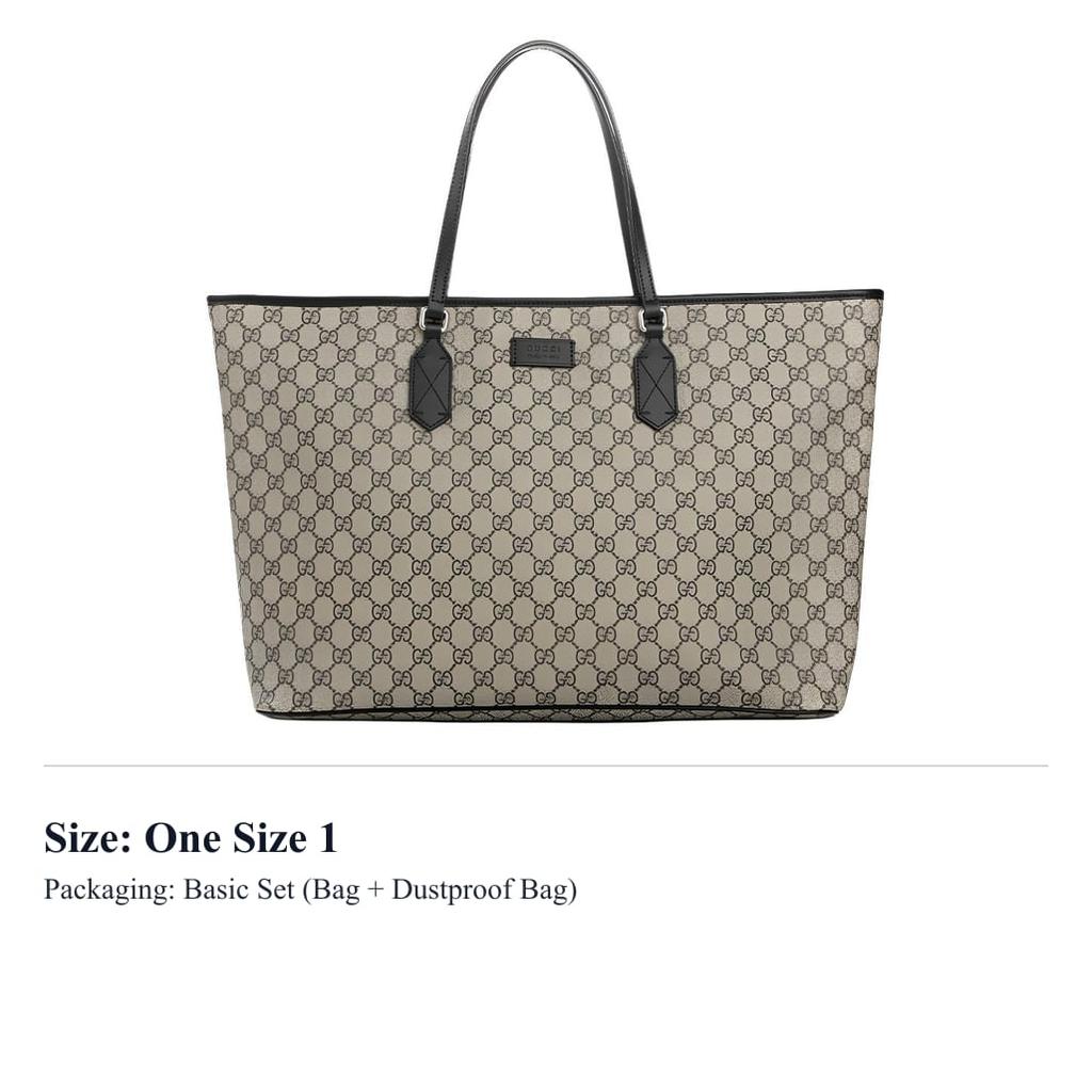 GUCCI GG Supreme Canvas Tote Handbag Women's Beige 779864-K5RMN-9769