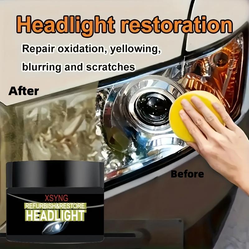 Headlight Repair Kit - Update Yellow Tone, Repair Scratches, Restore Brightness of Front and Rear Headlights, Car Light Repair