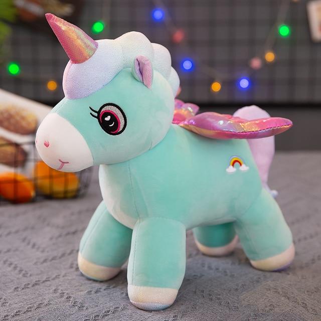 1pc 30 /35 /50cm Lovely Colorful Unicorn Plush Toys Cartoon Animal Horse Pillow Stuffed Soft Doll For Children Baby Girls Gifts