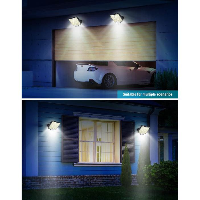 MPJ Solar Light for Outdoor, 106 LED Solar Light Outdoor with Motion Sensor, IP65 Waterproof, 120° Lighting Angle, Solar Wall Light for Garden with
