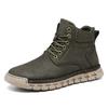 Men's Winter Boots Hand-stitched Mens Ankle Boots Leather Soft Plush Warm Outdoor Fashion Business Leather Casual Shoes for Men
