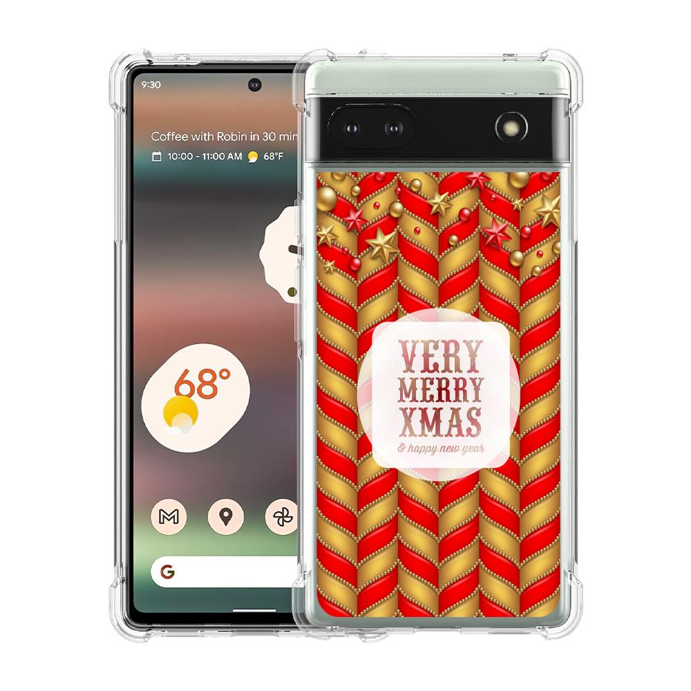 Christmas Four-Corner Drop-Proof TPU Case for Google Pixel 8 Mobile Phone - Festive Design