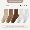 5-Pack Spring Autumn: Camel, Khaki, Brown, Cream, White