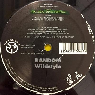 12inch Record RANDOM - Wildstyle GFB164 GFB Records 1999 Italy Dance & Electronica Used