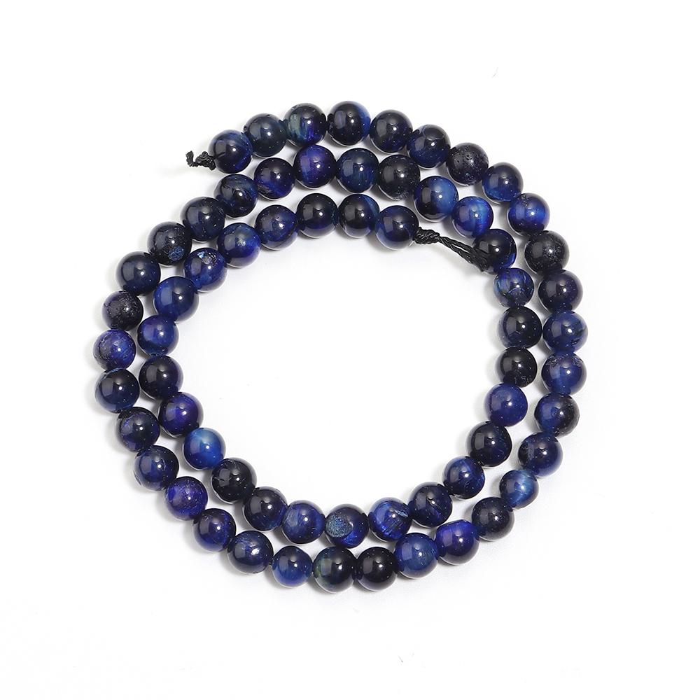 4 6 8 10 12mm Natural Stone Lapis Lazuli Tiger Eye Beads Round Loose Beads For Jewelry Making DIY Bracelets Necklace Accessories