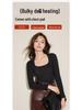 10A Antibacterial Women's Warm Velvet Long-Sleeve Top with Chest Pads, Self-Heating for Autumn/Winter