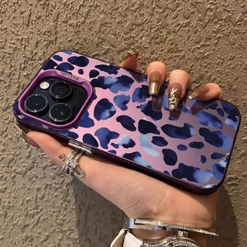 Fashion Leopard Print Case For iPhone 16 Samsung A55 A35 S24 Xiaomi Redmi Note 13 Pro 14C Huawei Honor 200 Shockproof Phone Bumper Anti-Scratch Cover