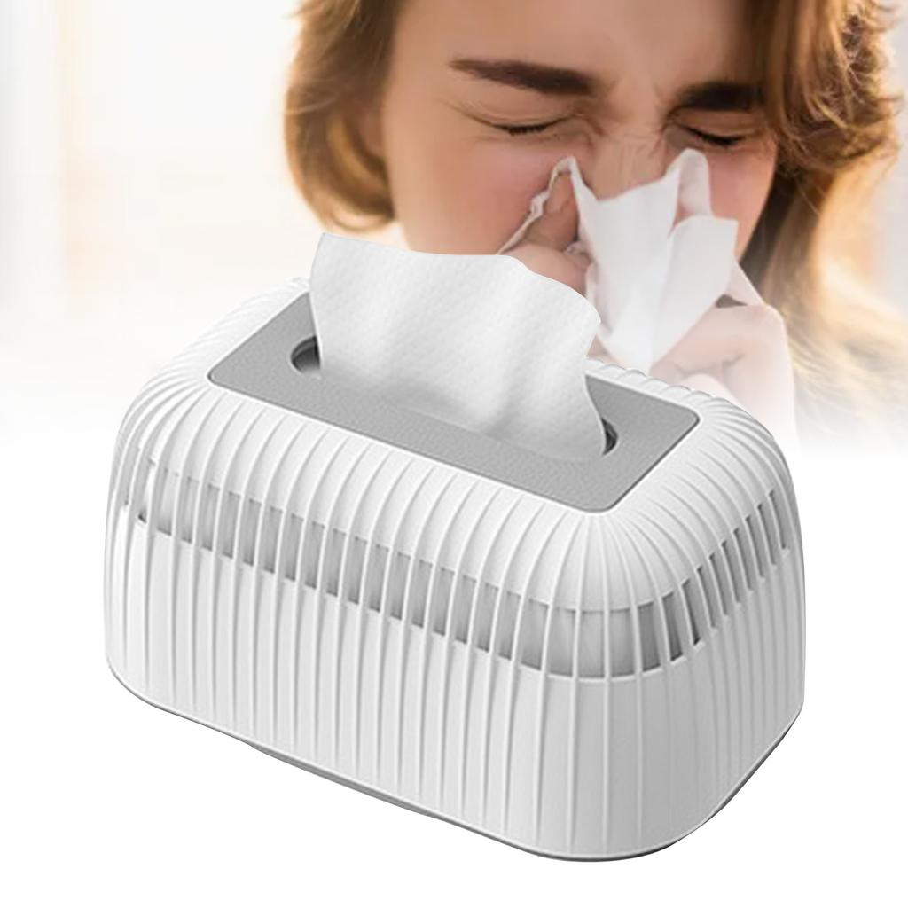 Taschentuchboxhalter Kunststoff Große Kapazität Rechteck Serviettenbox Abdeckung Spender für Badezimmer Küche Zuhause Weiß