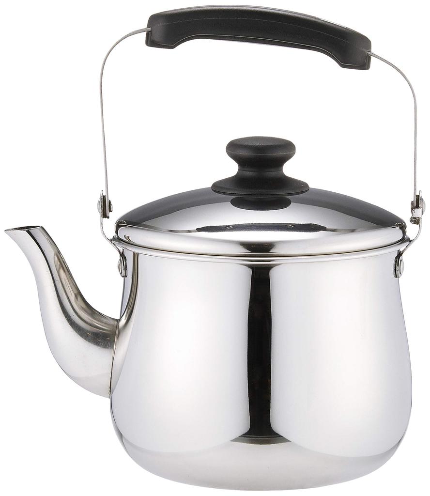 Wako Trading Kettle, Silver, 205 X 145 X 220 Mm, Wide Mouth, 1.5L, IH Compatible, Stainless Steel, Elmars H-1992