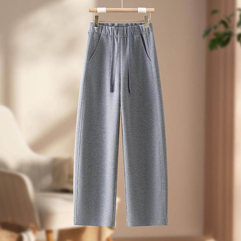 

Women s Plus Size Orange Wide Leg Casual Sweatpants - Spring 2026 Collection for Chubby Girls, Loose Fit, Slimming Drape 29/XL [115-125 lbs] світло-сірий колір