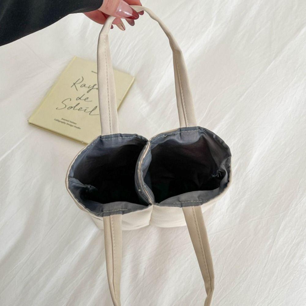 Portable Water Cup Bag Layered Lunch Box Bag Simple Storage Bag Girls