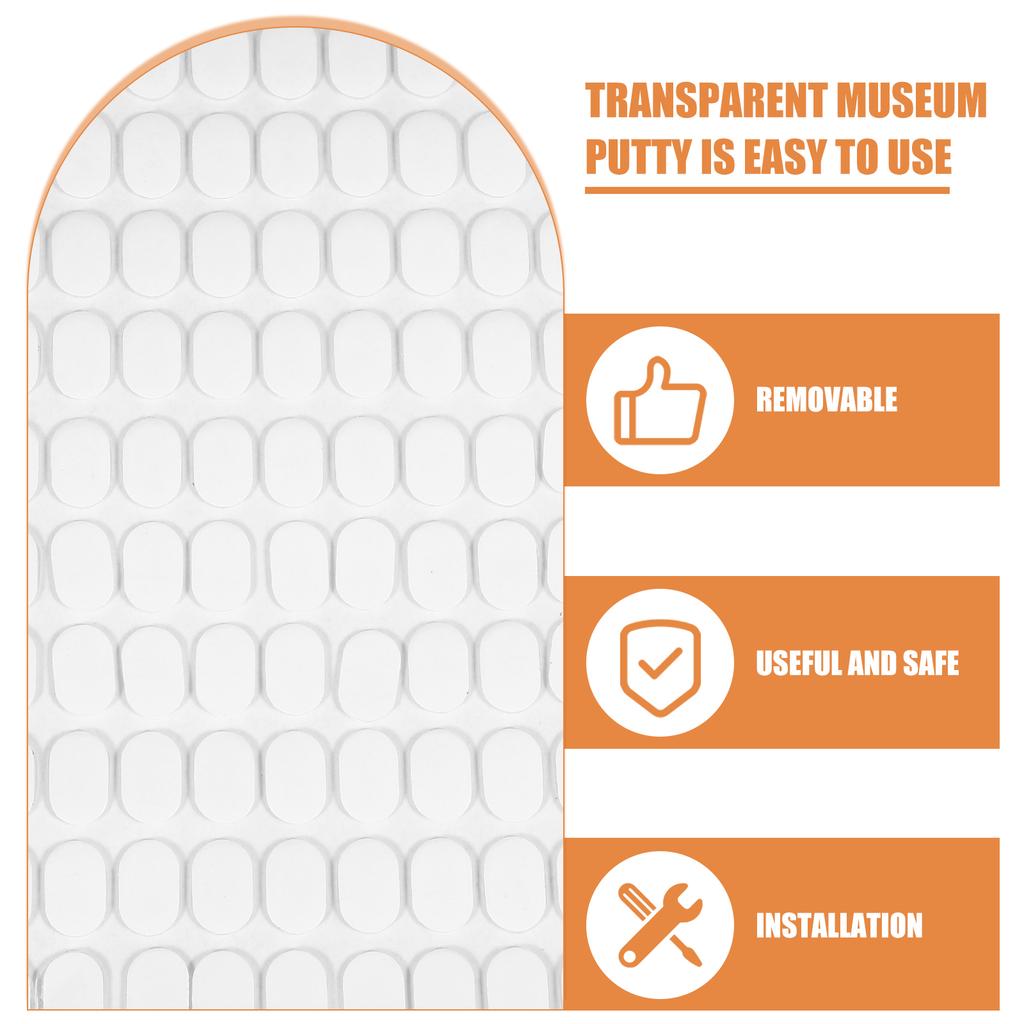 500 Pcs Gel Dots Tacks Removable Putty for Museum Wall Mounted Dedicated Sticky Nano Glue Double Sided wall