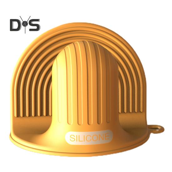 

Противоожоговые перчатки, устойчивые к высоким температурам, с подвесным отверстием, противоскользящий силикон для использования на кухне, для выпечки жёлтый